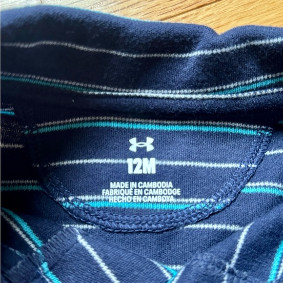 Under Armour Infant Stripe Polo Shortall - Picture 4 of 7